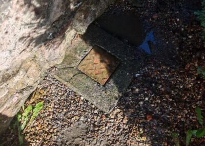 Drain access point during clearance work in Cardross