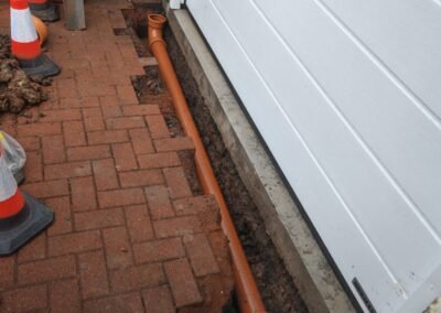 Drainage excavation and groundworks on site in Drumchapel Glasgow