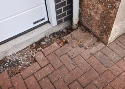 Drain trench excavation and pipe laying in Drumchapel Glasgow