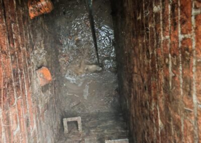 Drainage chamber accessed during root removal work in Helensburgh
