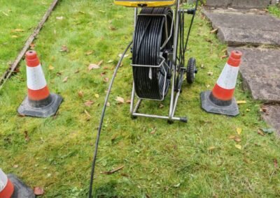 Drain access chamber used during repair works in Glasgow G41