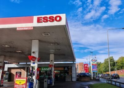Esso fuel station in Maryhill, Glasgow, where drainage maintenance was carried out