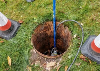 Materials prepared for no-dig drain patch lining in Glasgow